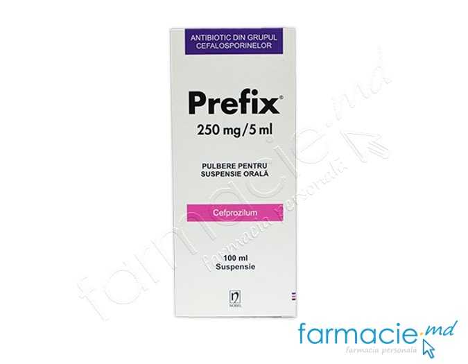 Prefix® pulb./susp.orala 250mg/5ml 100ml N1 Nobel Ilac