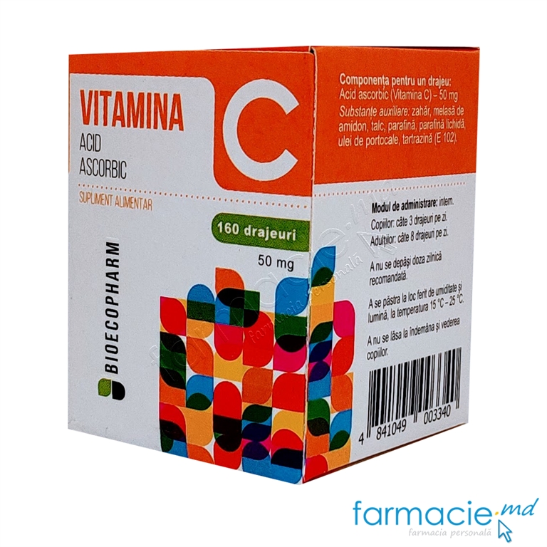 Acid ascorbic draje N160 (TVA20%) Depofarm