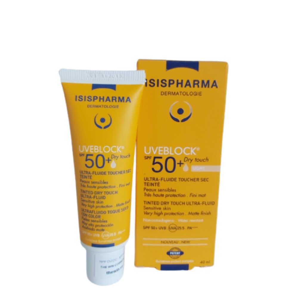 Uveblock Dry Touch SPF50 Tinted light 40ml Isispharma