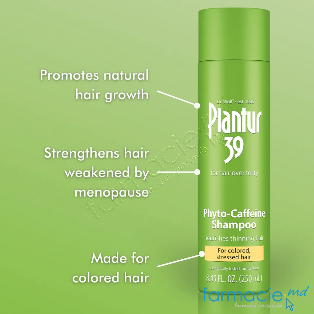 Plantur39 Sampon Phyto-Caffeine par vopsit si deteriorat 250ml