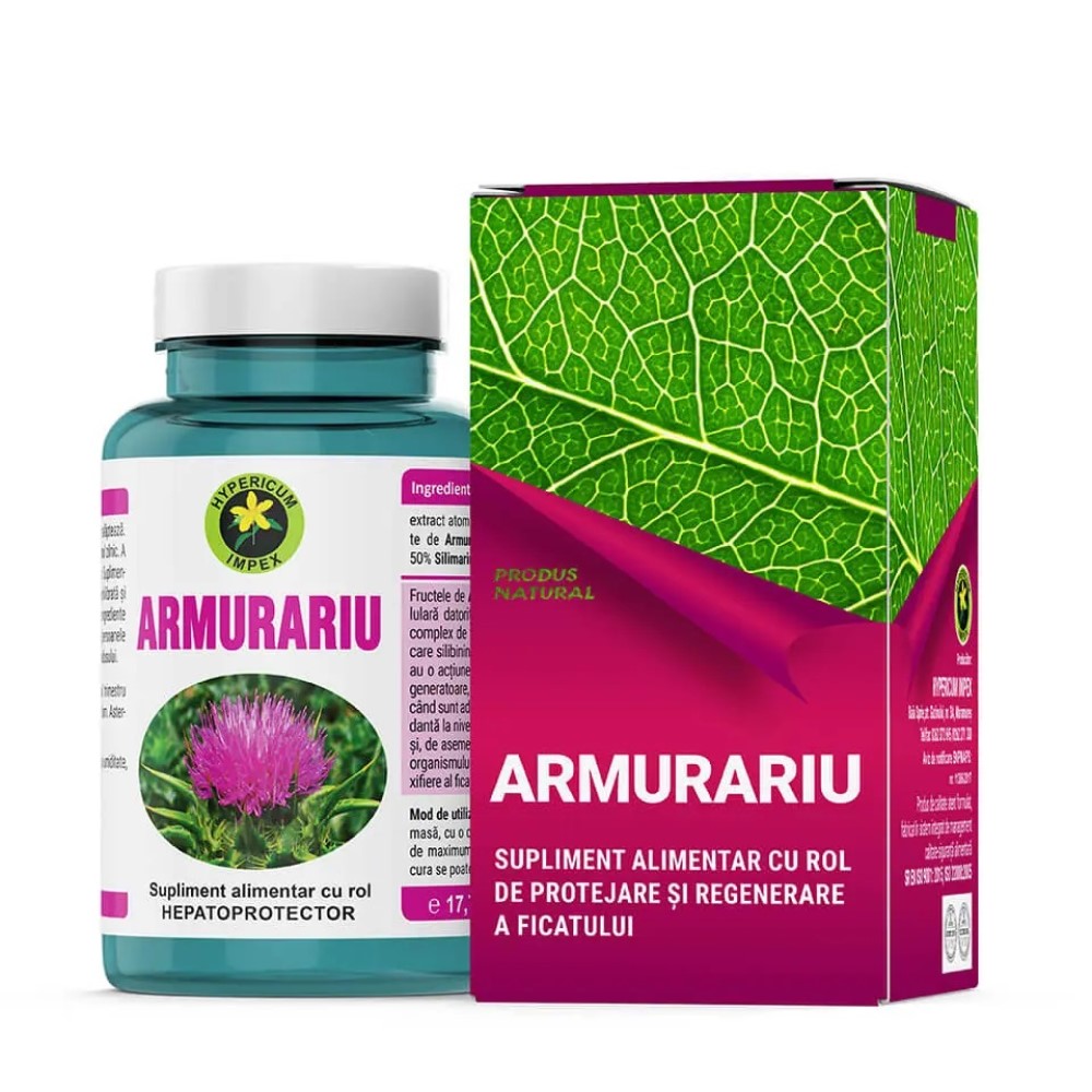 Armurariu (regenerare ficat) caps. 180mg 100% natural N60 Hypericum