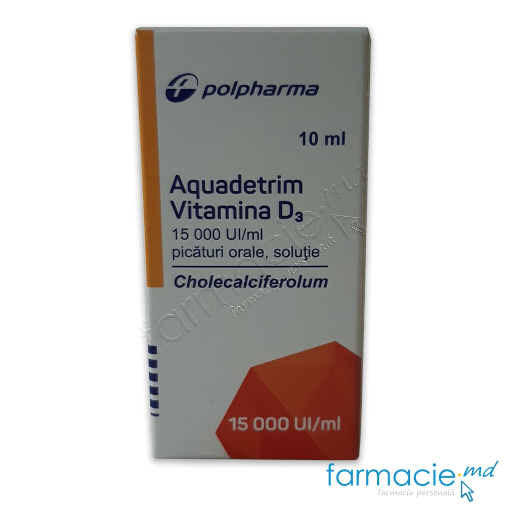 Aquadetrim Vitamina D3 pic.orale,sol.15000UI/ml 10ml N1 Polpharma