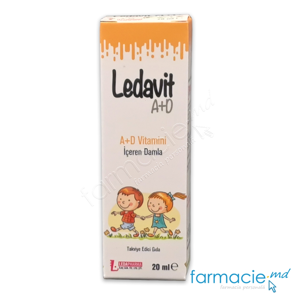 LEDAVIT A+D (vedere, oase, crestere, imunitate) virsta 0+ picaturi 20ml