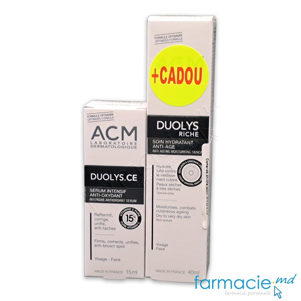 Acm Riche Duolys C.E Antyoxidant 15ml+Duolys Riche crema anti-age hidratanta 40ml ...