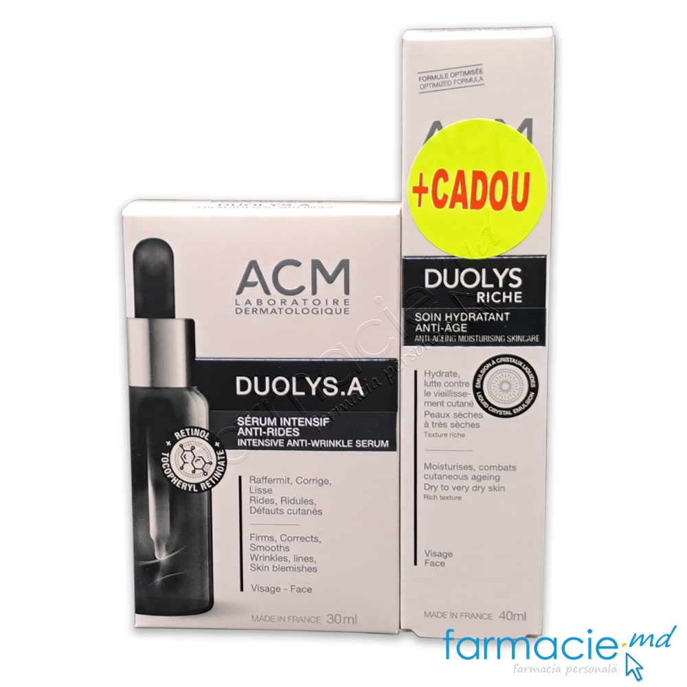 Duolys A Serum intensiv antirid 30ml ACM + Duolys Riche crema anti-age hidratanta 40ml ACM CADOU