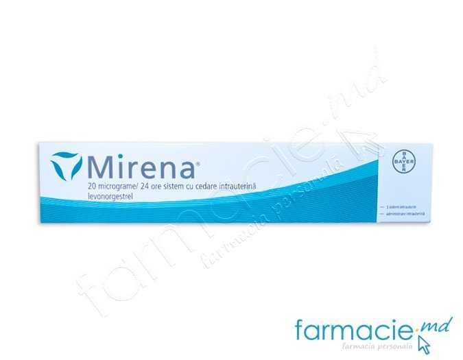 Mirena® sist.cu cedare intrauter.52mg(20mcg/24 ore) N1 (TVA8%) Bayer