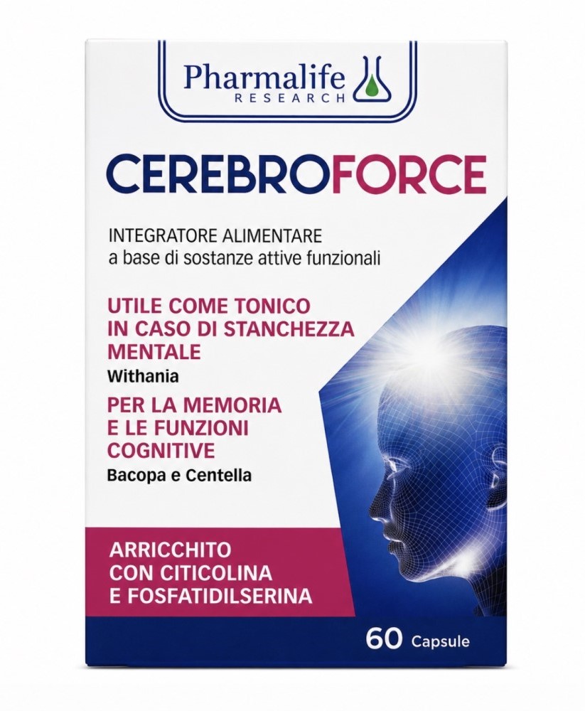 Cerebroforce (oboseala psihica,memorie,functii cognitive) caps.N60 Pharmalife