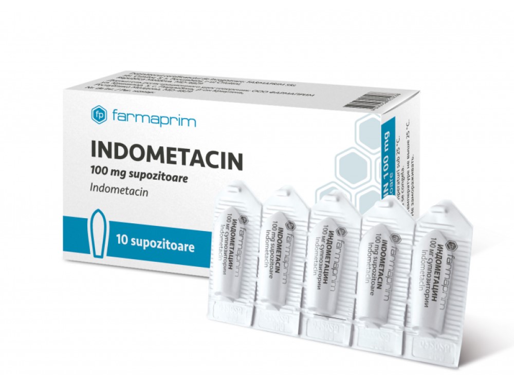 Indometacina supozitoare 100mg N5x2 Farmaprim