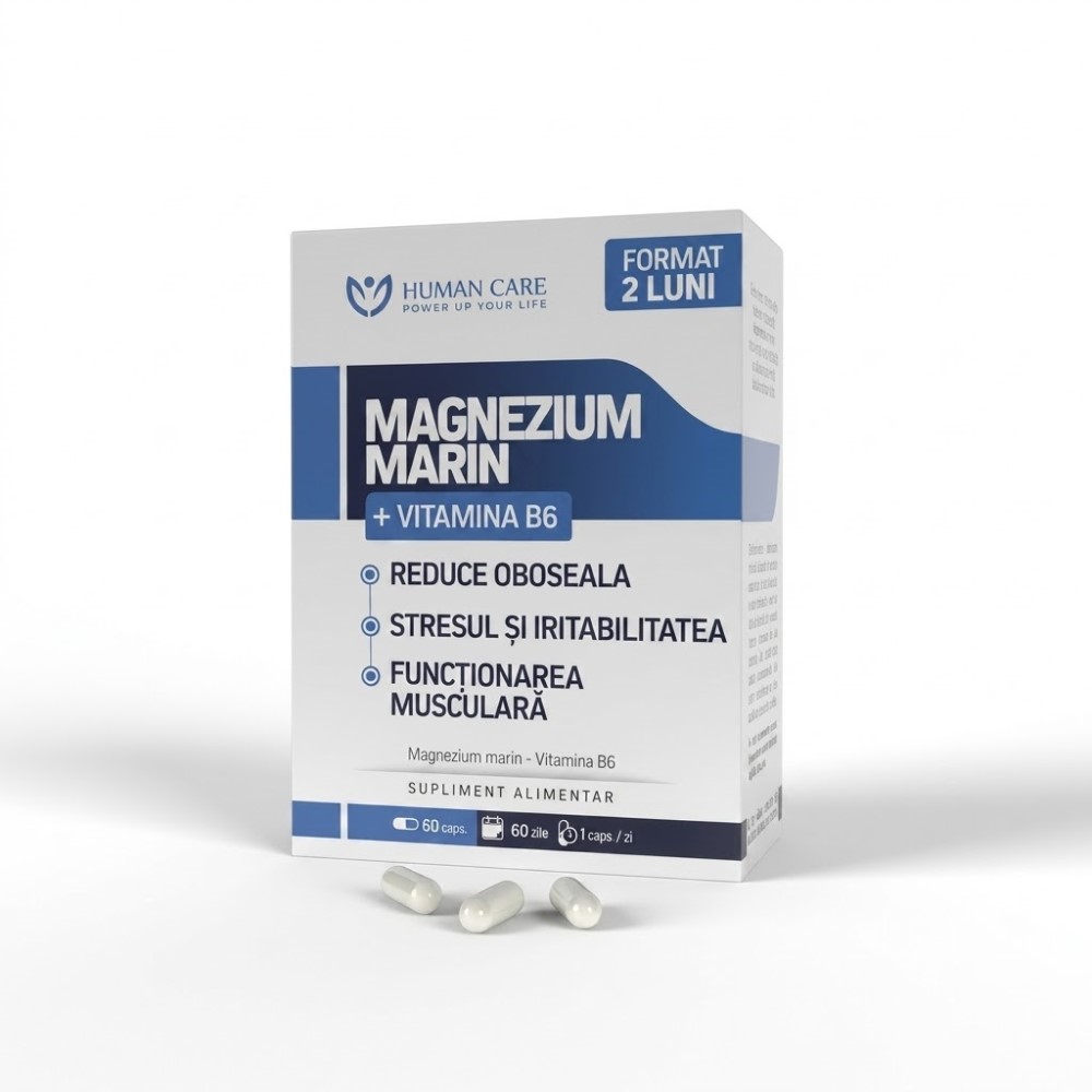 Magneziu Marin 300mg + Vit.B6 2mg caps. N60 Pharma Nature