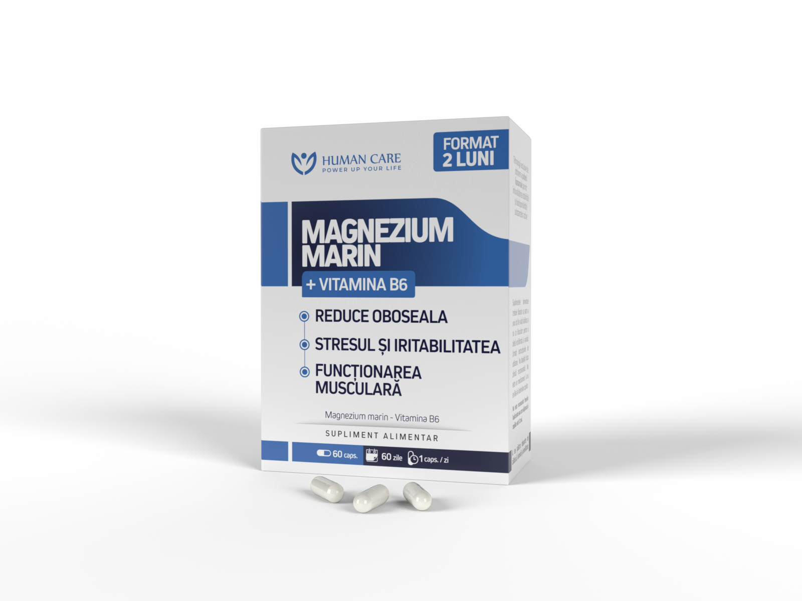 Magneziu Marin 300mg + Vit.B6 2mg caps. N60 Pharma Nature