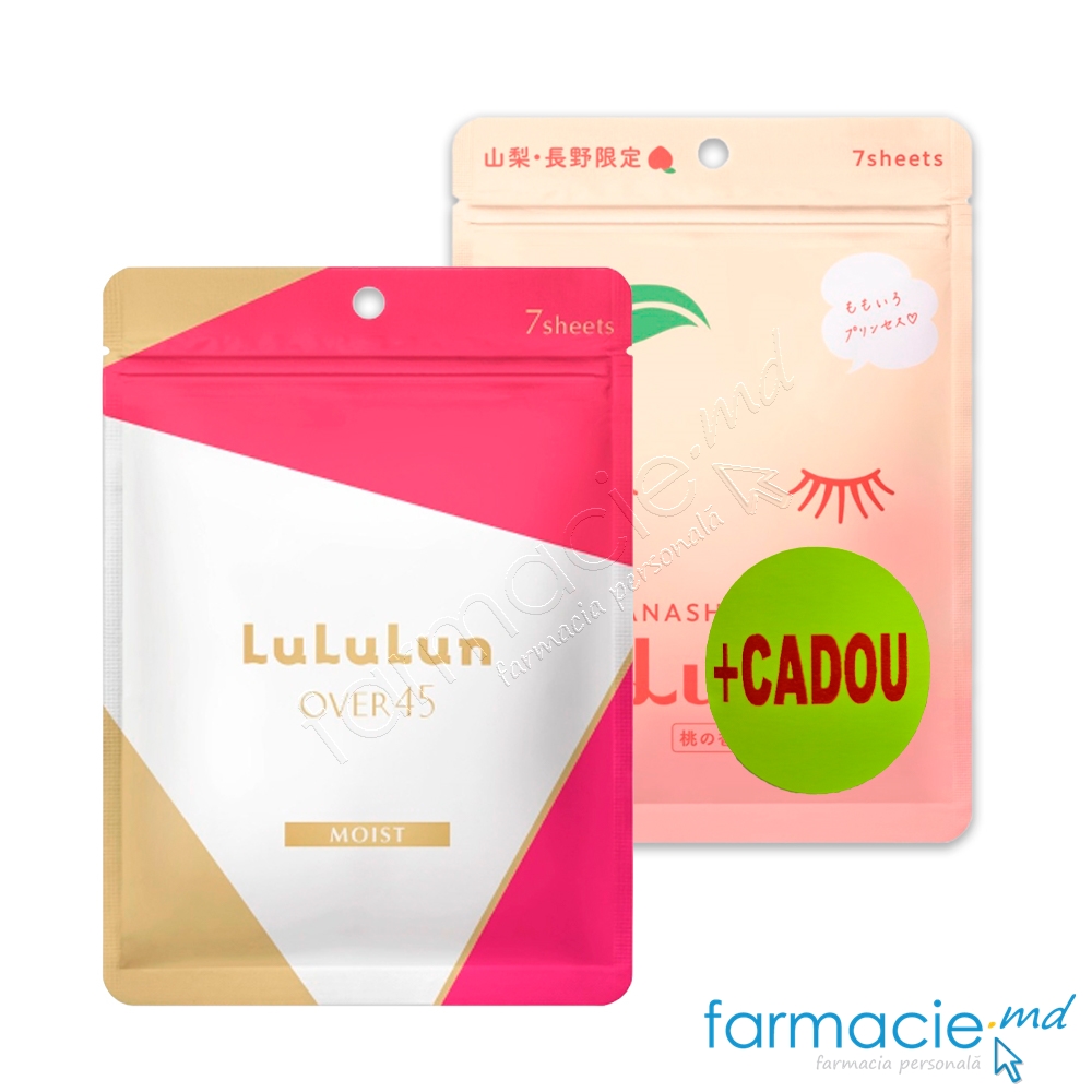 Lululun Masca fata zi Over 45 Moist Camellia Pink, Regenereaza N7 + Masca Yamanashi Nagano Piersic, Fermitate N7  CADOU