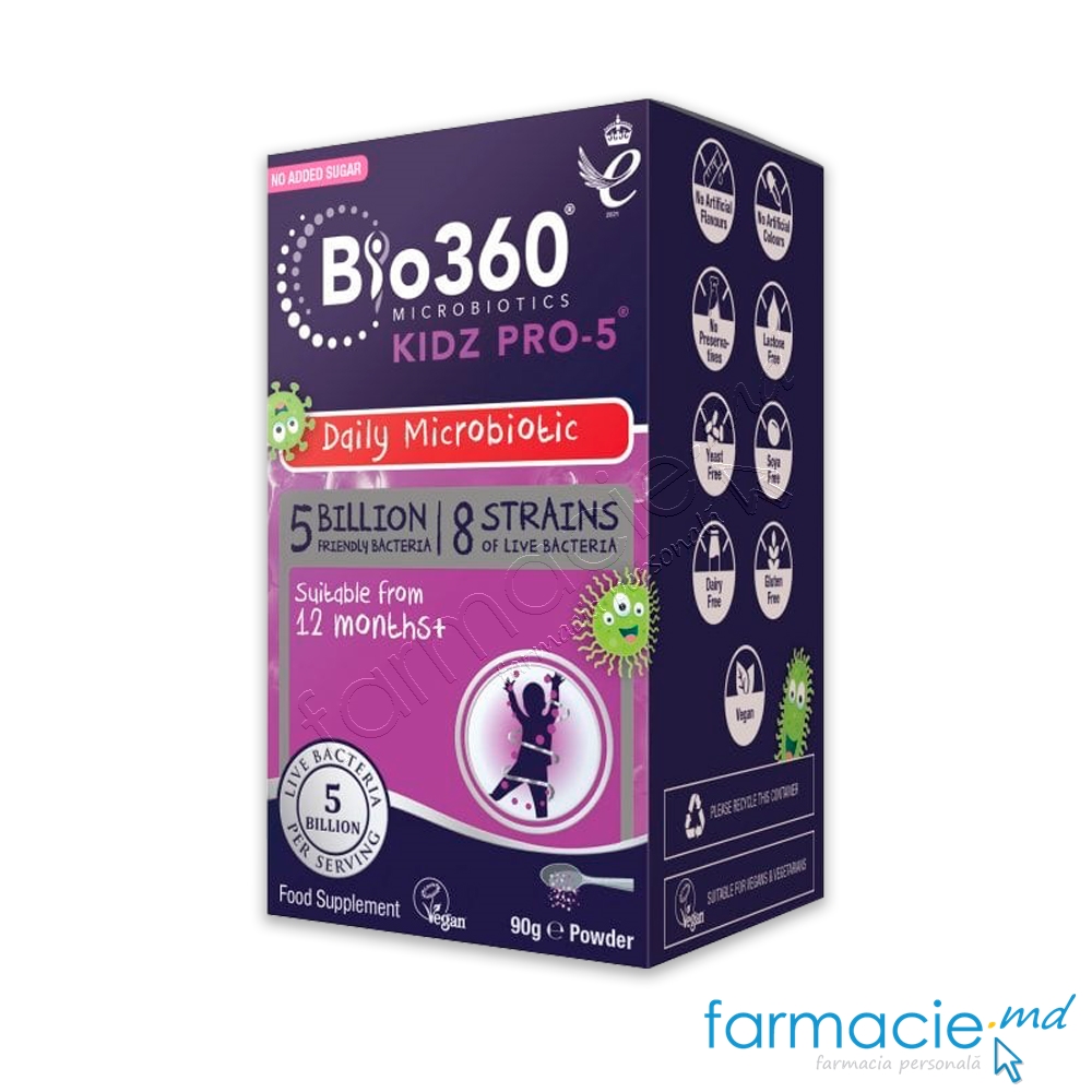 Kidz Pro-5 Daily Microbiotic 12luni+ pulbere 90g Natures Aid