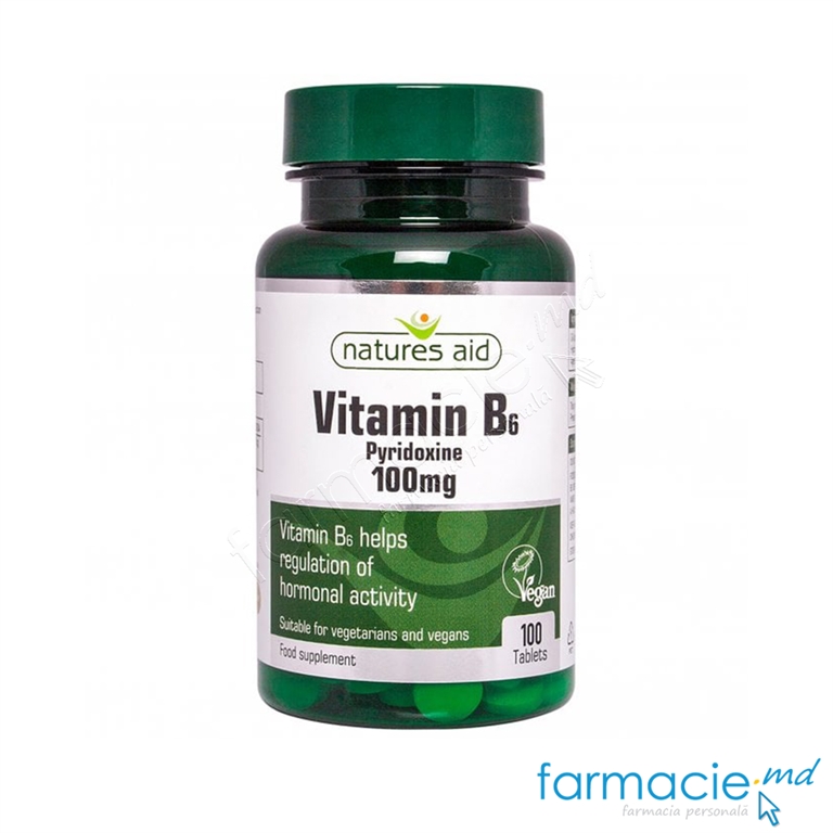 Vitamina B6 (piridoxina) 100mg comp.N100 Natures Aid