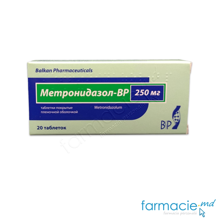 Metronidazol-BP comp.film.250mg N10x2 Balkan