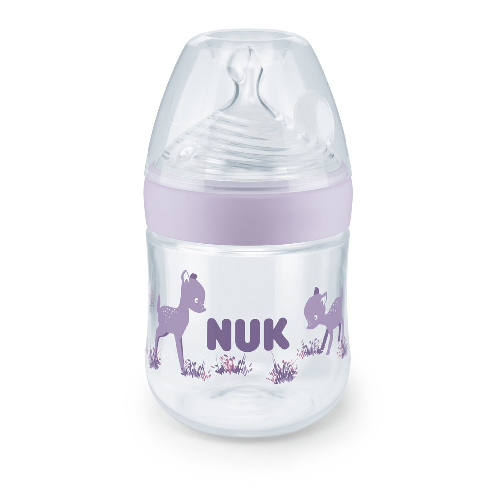NUK Sticluta Nature Sense plastic 150 ml+tetina silicon 0-6luni (S)