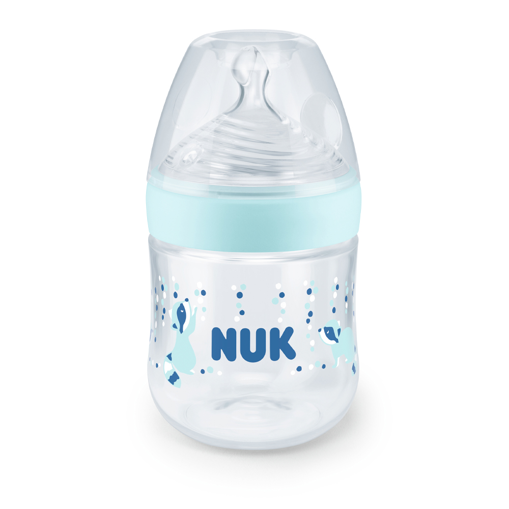 NUK Sticluta Nature Sense sticla 120 ml+tetina silicon 0-6luni (S)