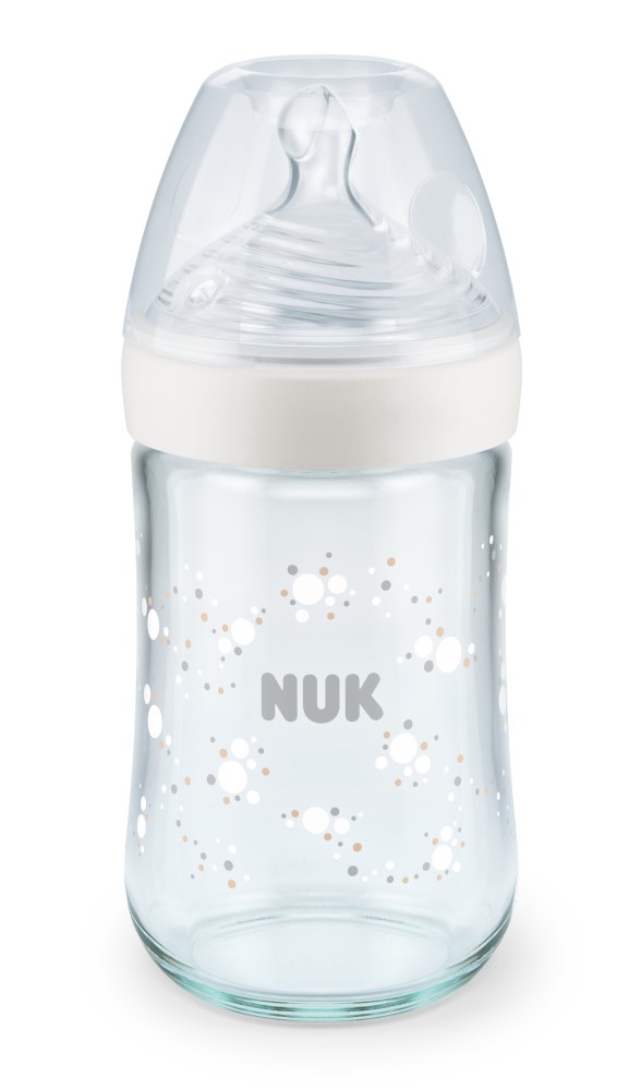 NUK Sticluta Nature Sense sticla 240ml+tetina silicon 0-6luni (M)