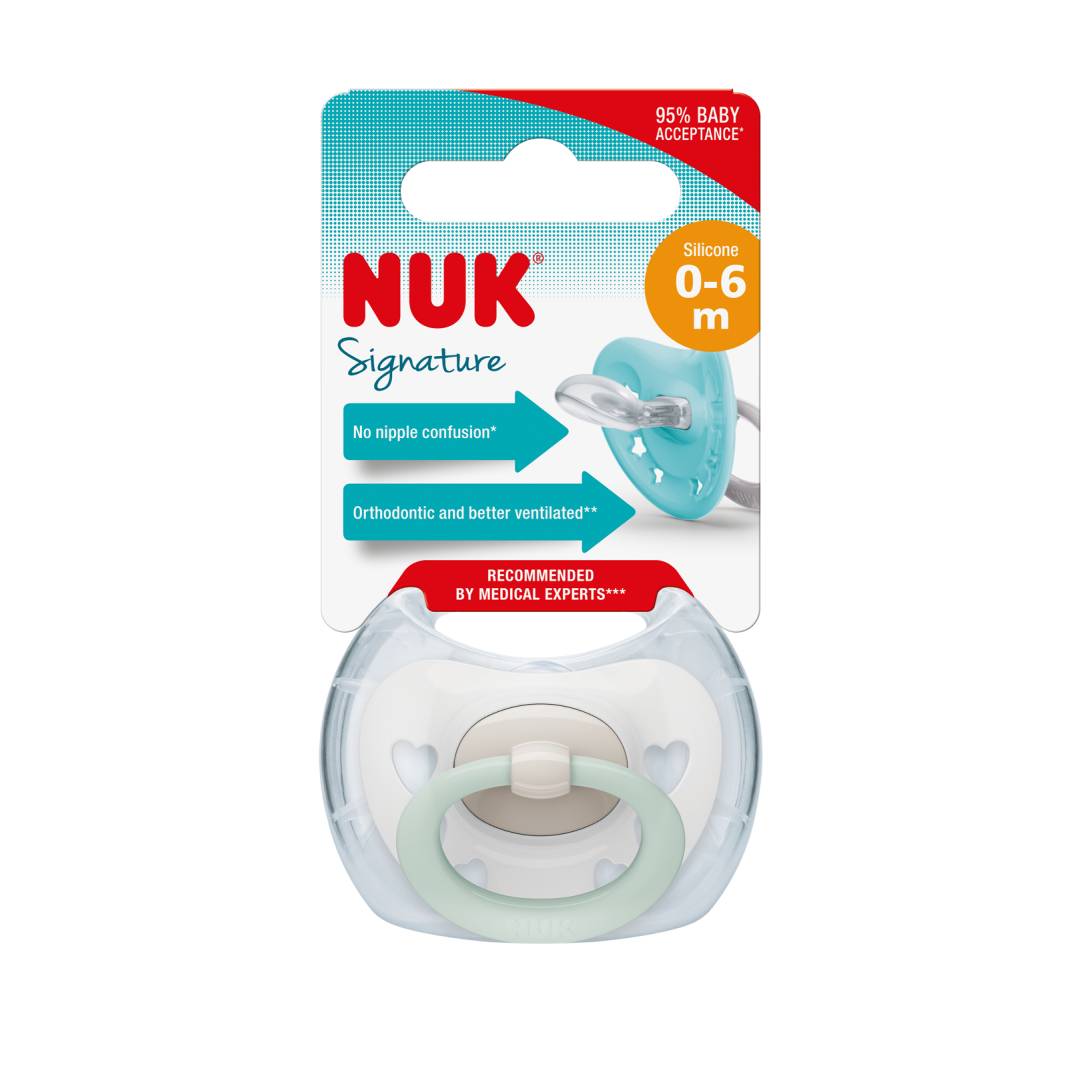 NUK Suzeta silicon Signature 0-6 uni in cutie N2