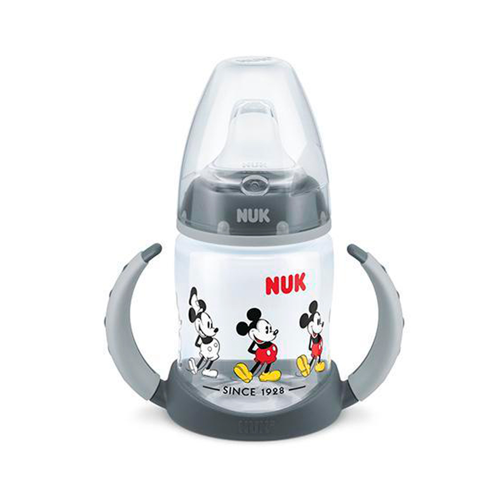 NUK Sticluta Mickey cu minere si adaptor 150ml 6luni+
