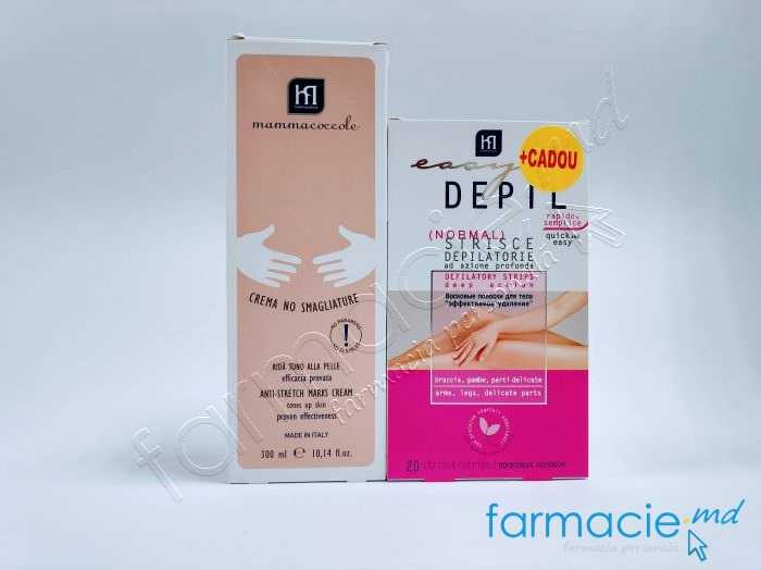 MamaCoccole Crema Antivergeturi 300ml+Benzi depilatoare Easy Depil corp N20 CADOU