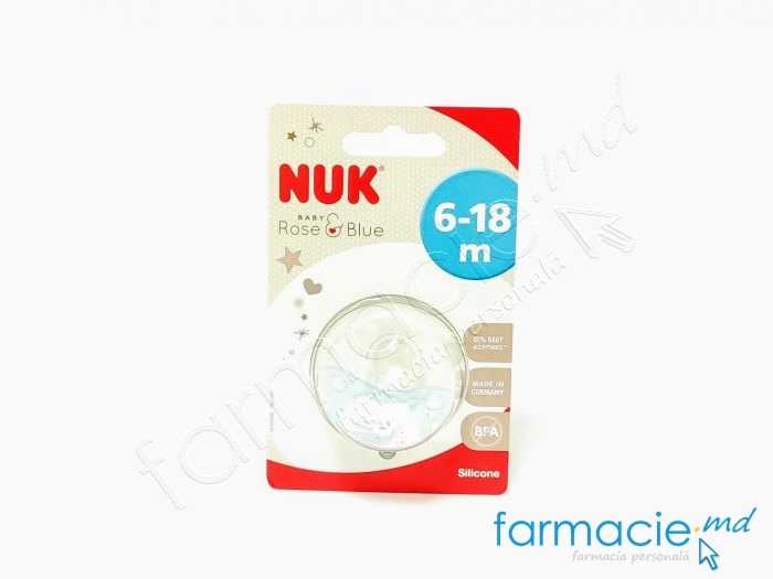 NUK Suzeta silicon Baby Blue 6-18luni