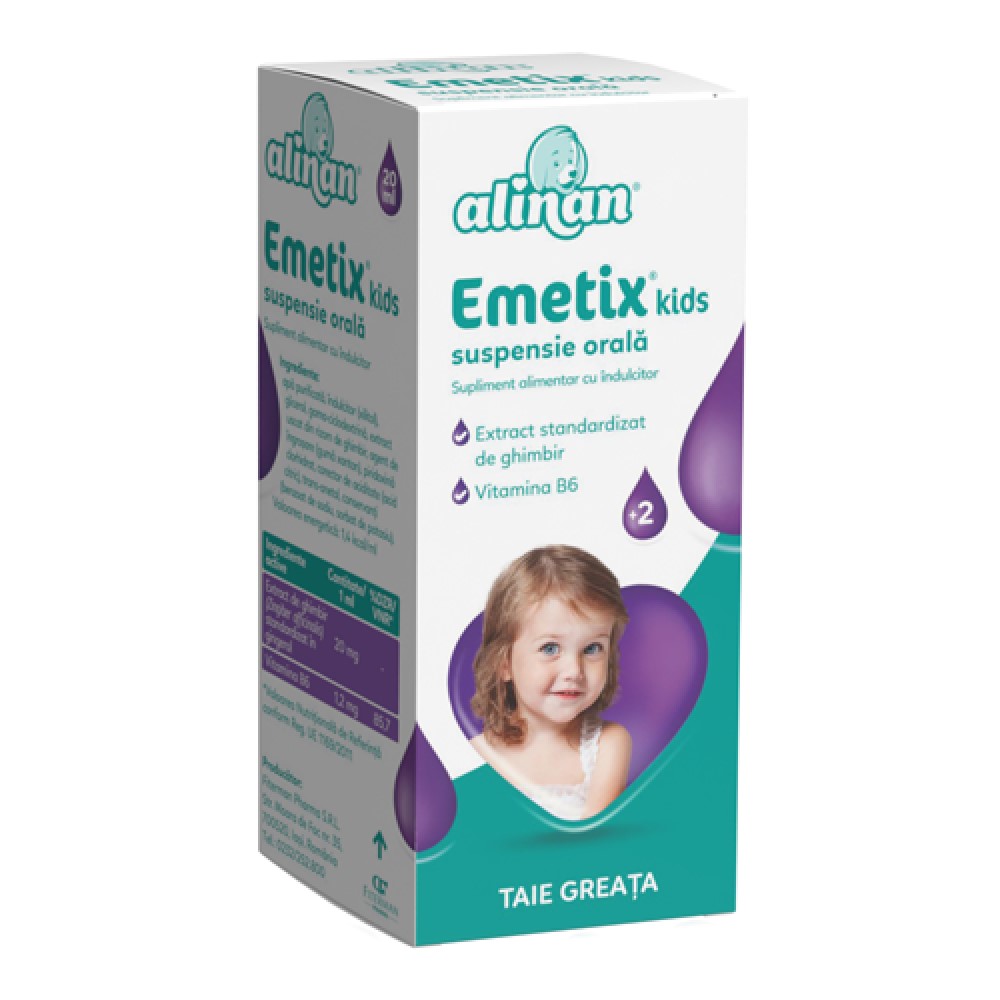 Alinan Emetix Kids susp.orala 20ml (+2ani) + CADOU Fiterman