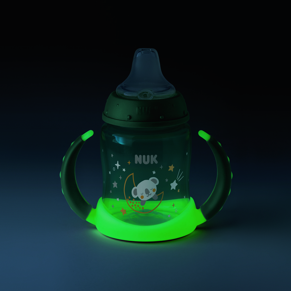 NUK Sticluta de noapte cu minere si adaptor 150ml (6-18luni) FC