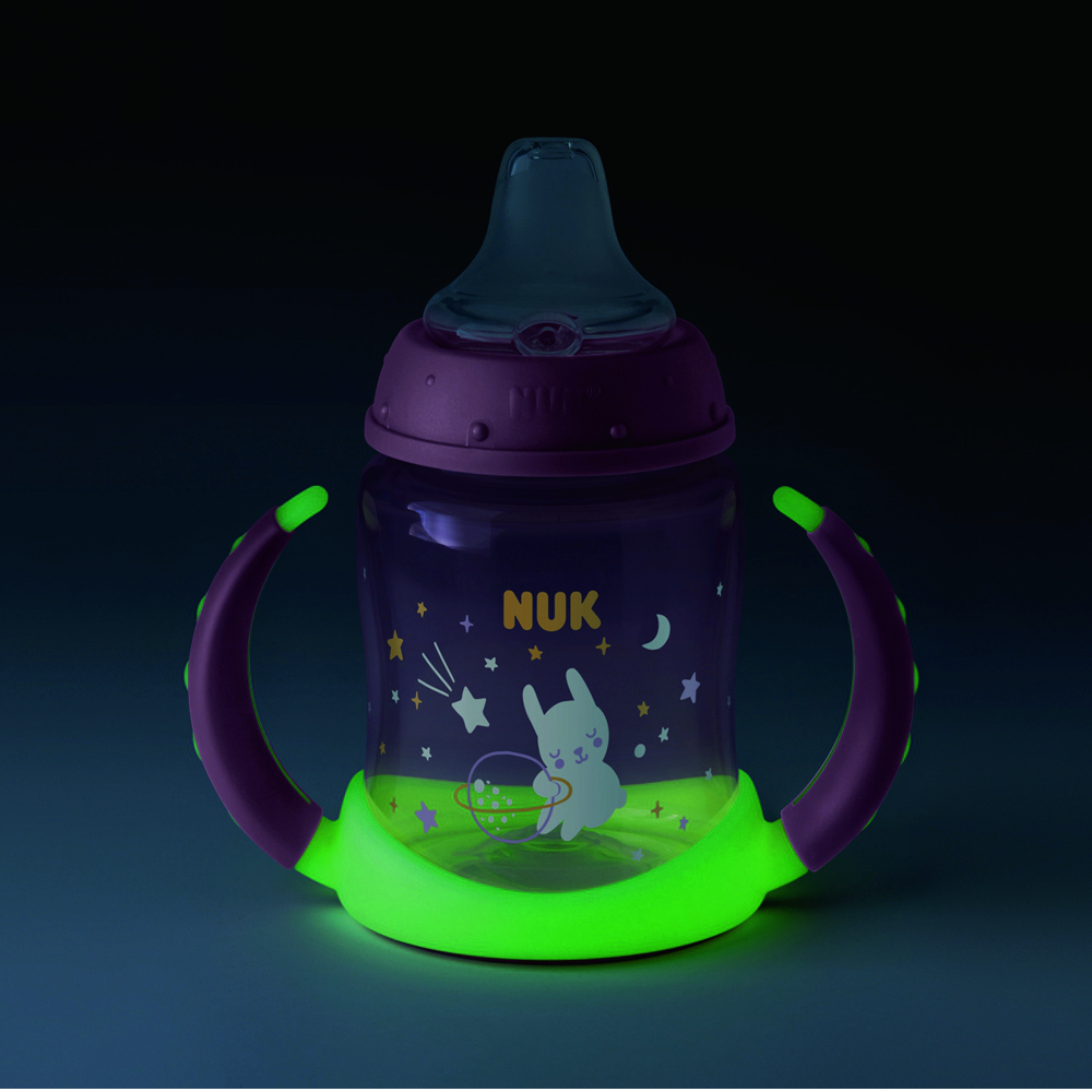 NUK Sticluta de noapte cu minere si adaptor 150ml (6-18luni) FC