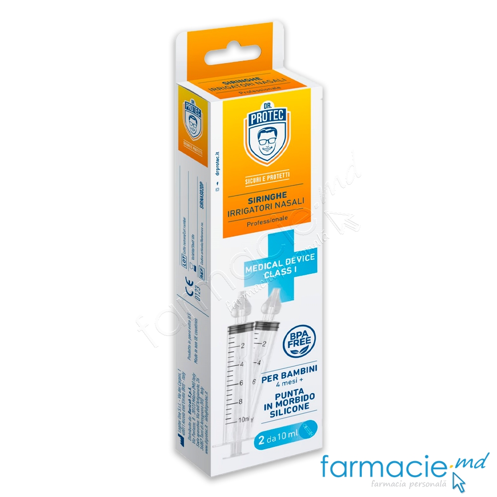 Seringa irigare nazala cu virf de silicon DR. PROTEC  10 ml N2 (4 luni+) Bericah