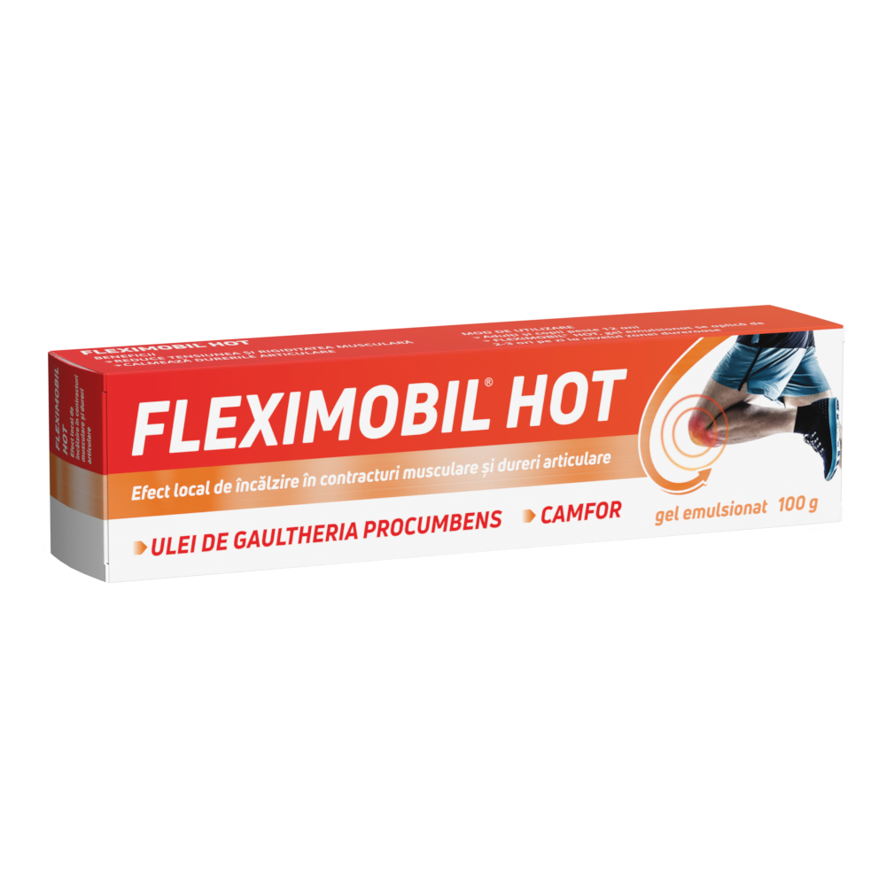 Fleximobil Hot gel emulsie 100g (+12ani) (dureri musculare, articulare) Fiterman