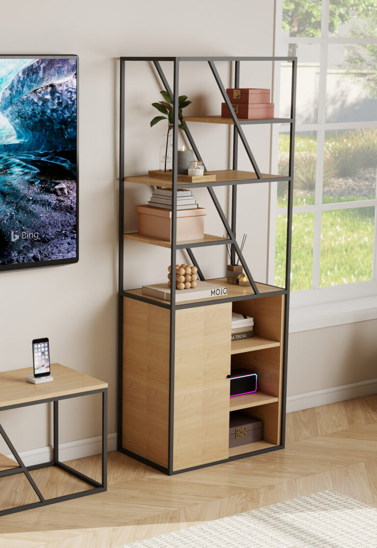 Стеллаж Agis Plus 60×40×160H Дуб/Black