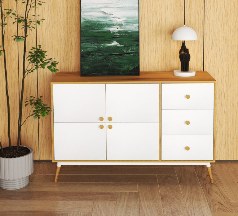 Dulap Marani 120x40x81H Stejar/White