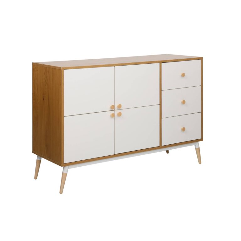 Dulap Marani 120x40x81H Stejar/White