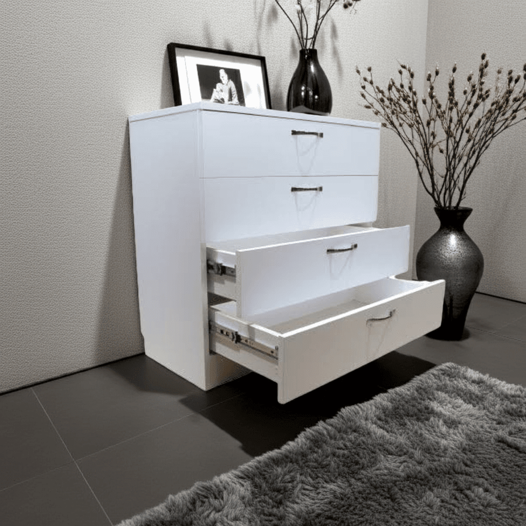 Comodă albă din PAL alb L800 8681SM ME