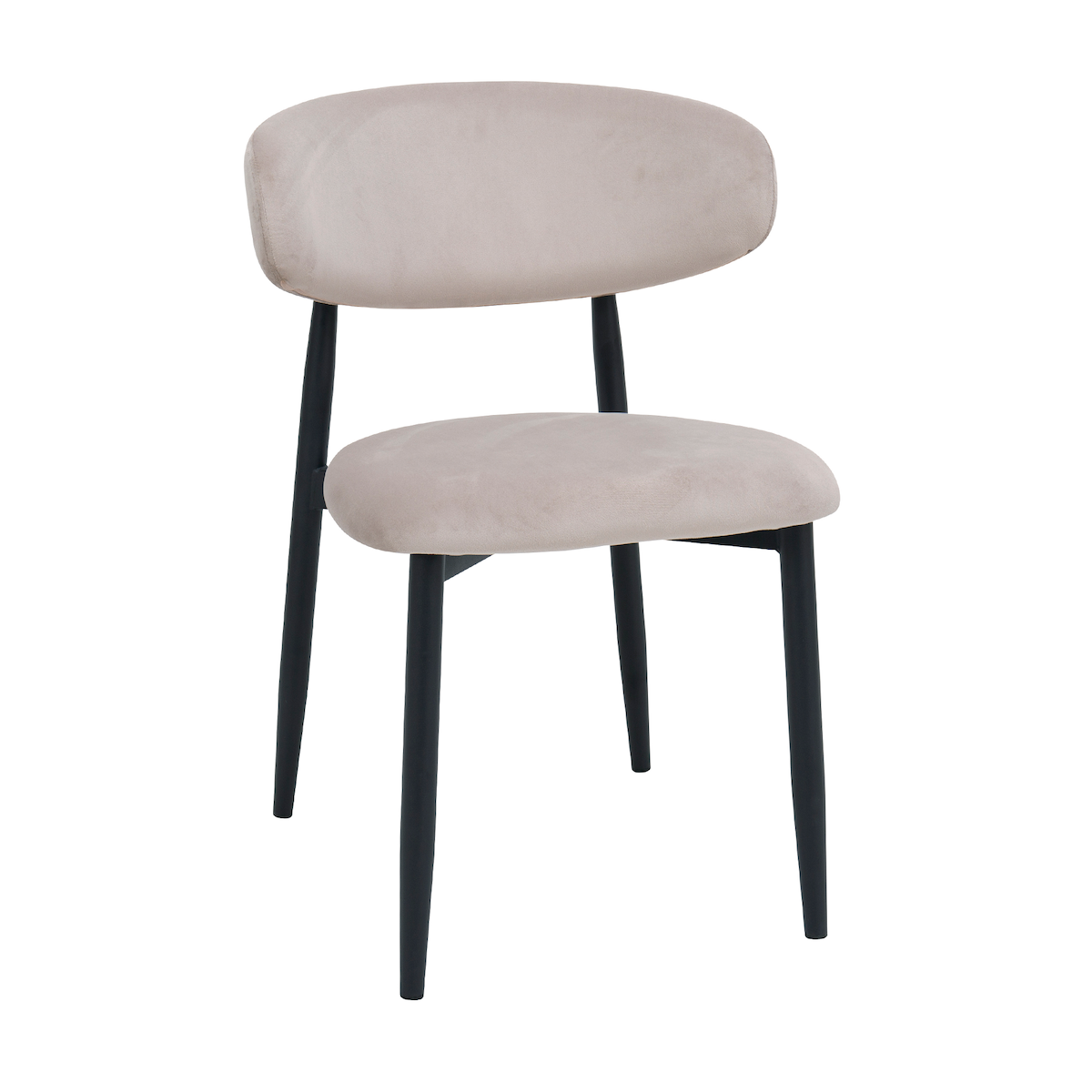 Scaun Meridian Catifea Beige (HLR7) + Black Legs