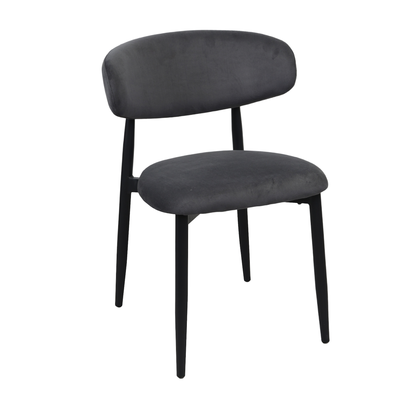 Scaun Meridian Catifea Grey (HLR21) + Black Legs