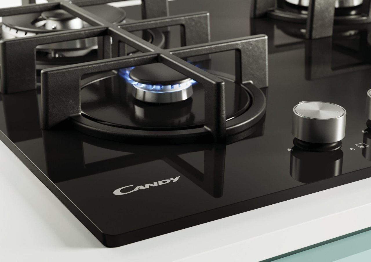 Plită pe gaz încorporabilă CVG6BR4WPB CANDY