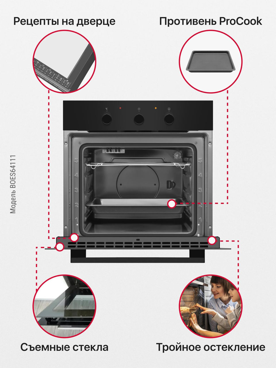 Cuptor încorporabil BOES64111 Hansa