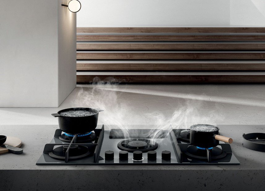 Plită pe gaz NIKOLATESLA FLAME BL/A/88 ELICA