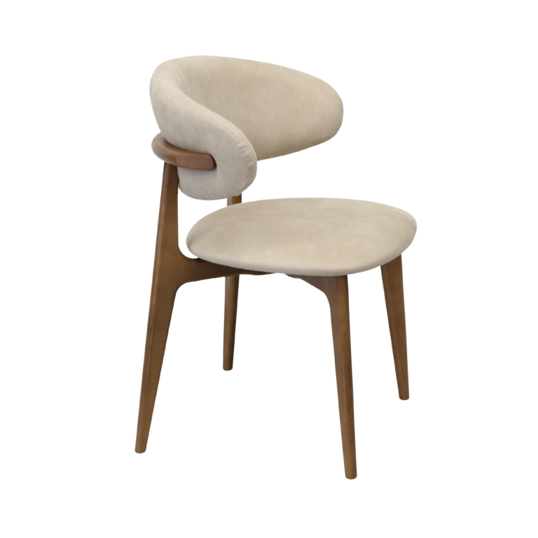 Scaun Roses Mustang Krem+Oak Legs