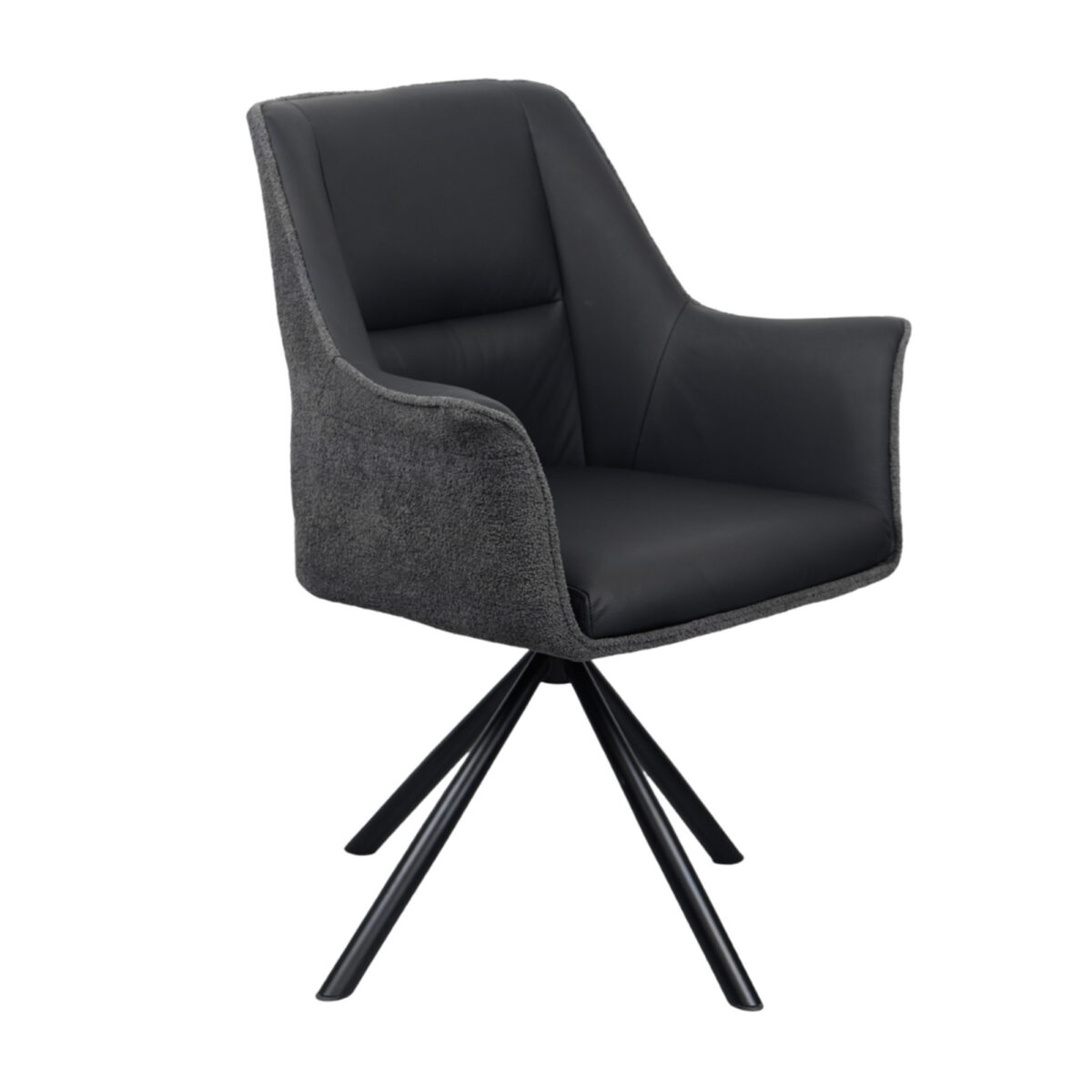 Стул Blum Кожа+Ткань Black