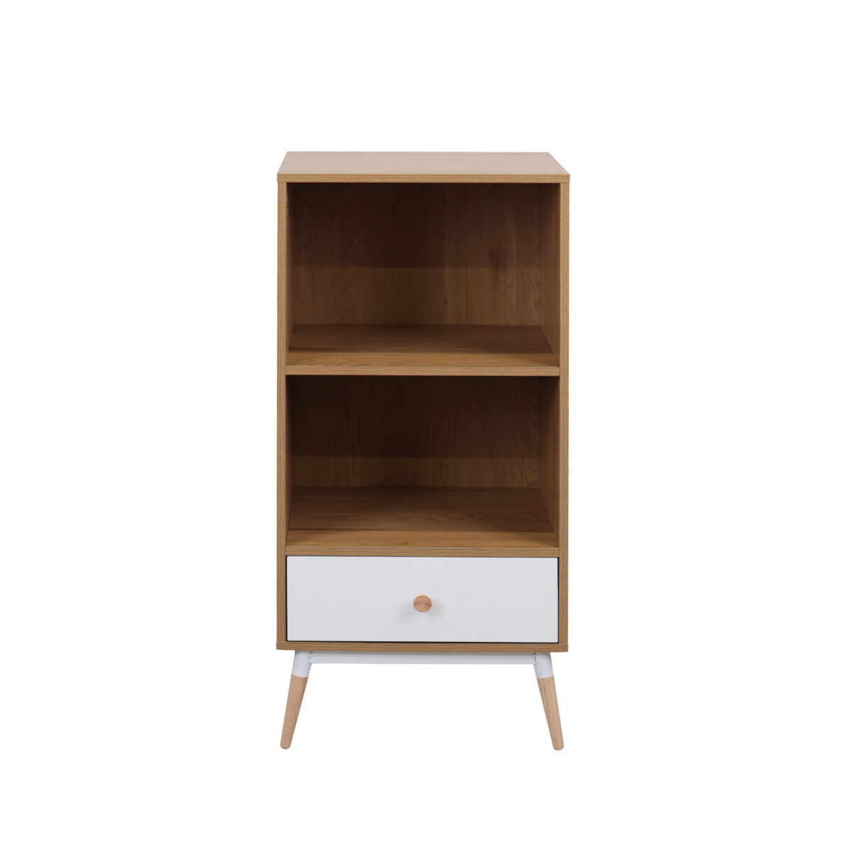 Стеллаж Marani с 1 ящиком 48×40×101H Дуб/Белый