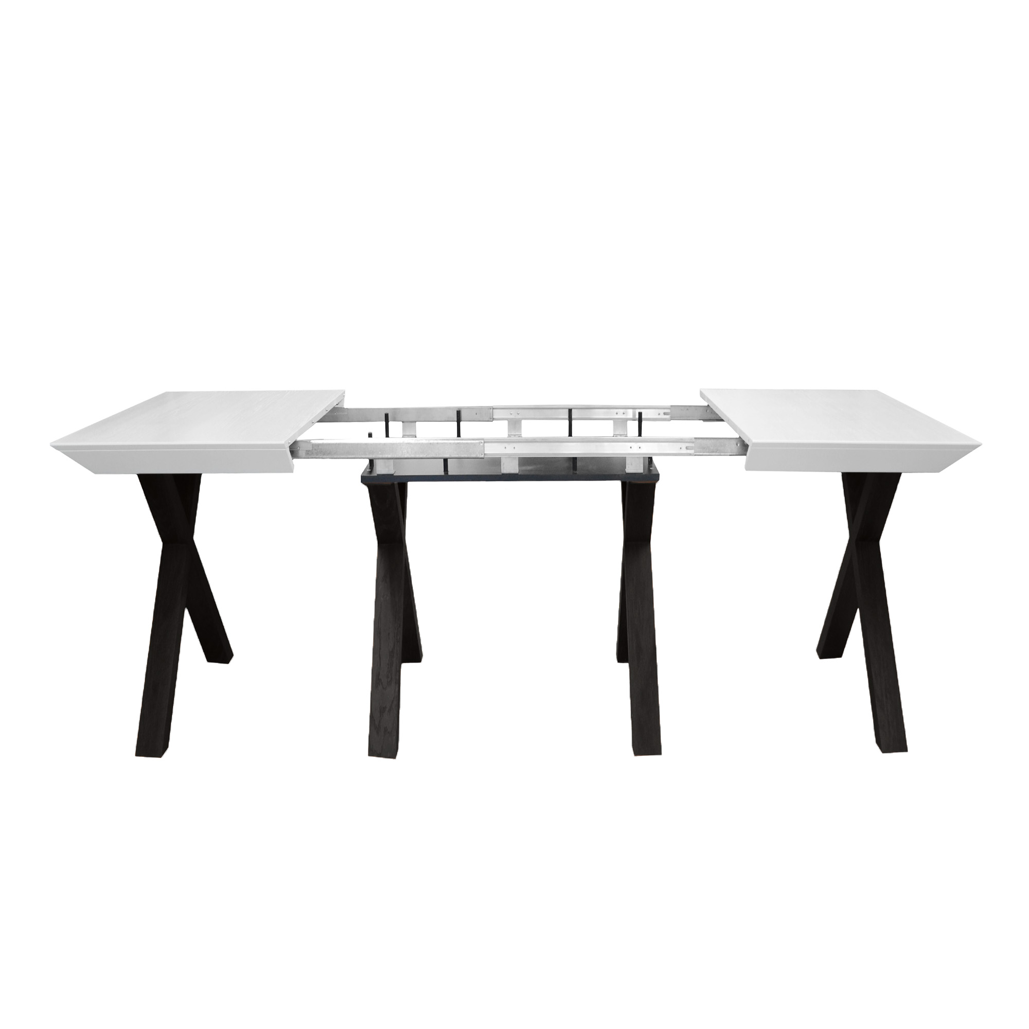 Masa Madrid White Top+Black Legs