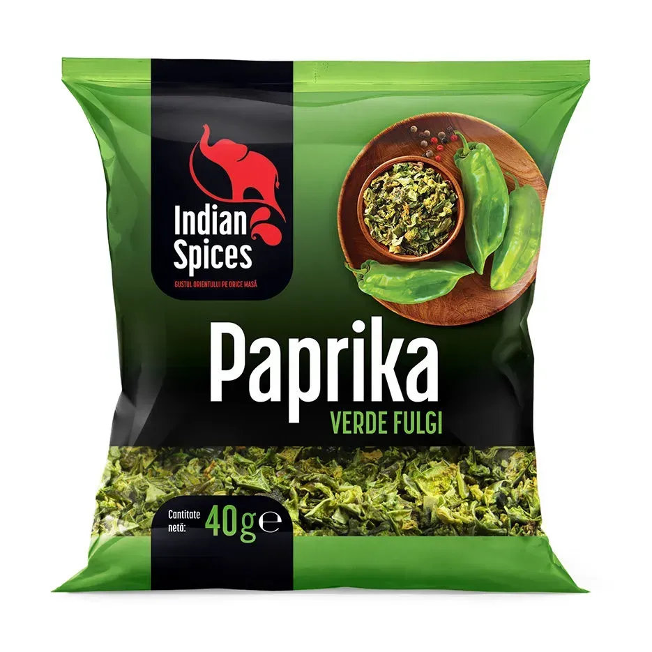 Paprika verde, fulgi, 40g