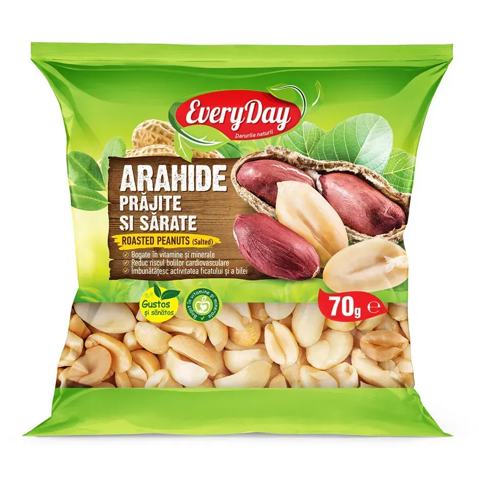 Арахис бланшированый, жареный, солёный, 70г