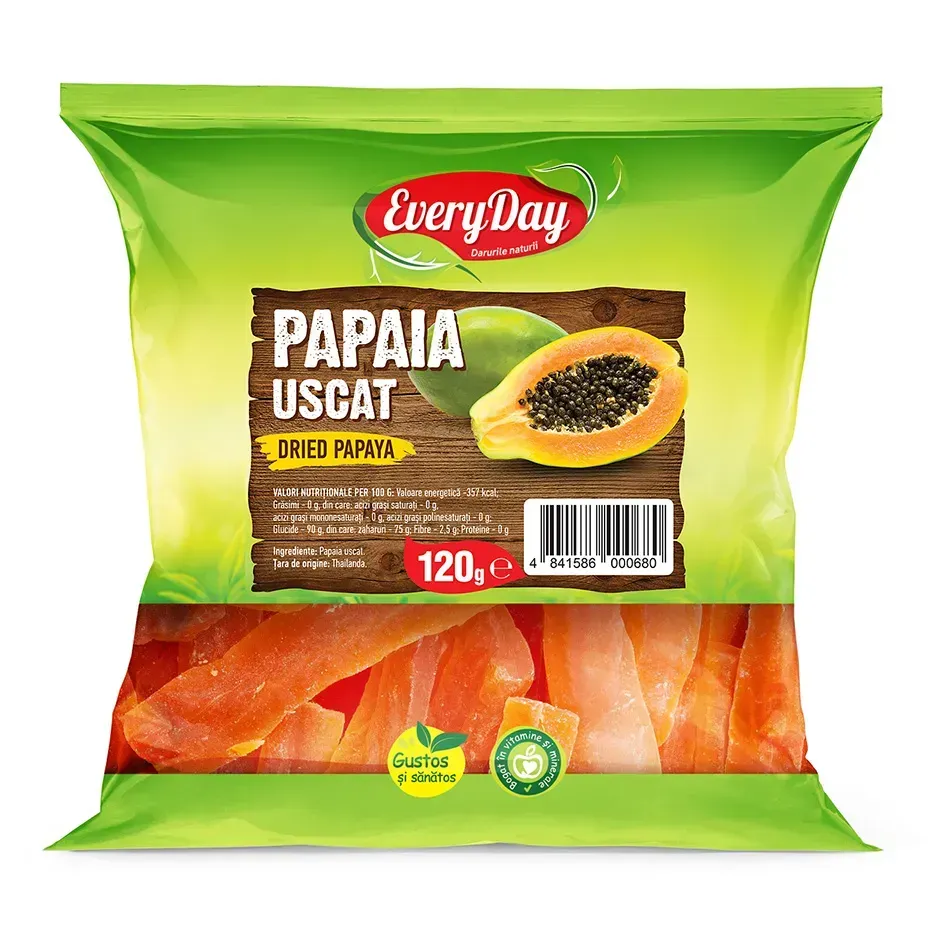 Papaya uscat, taiate rosii "Everyday" 120g