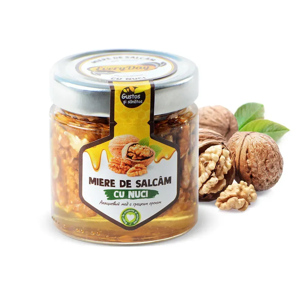 Акациевый мёд с грецким орехом