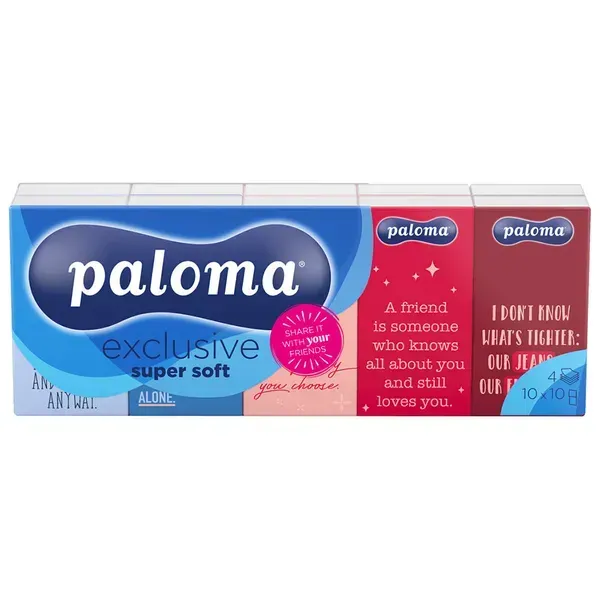 Paloma Exclusive Friends, носовые платки 4 слоя (10шт)