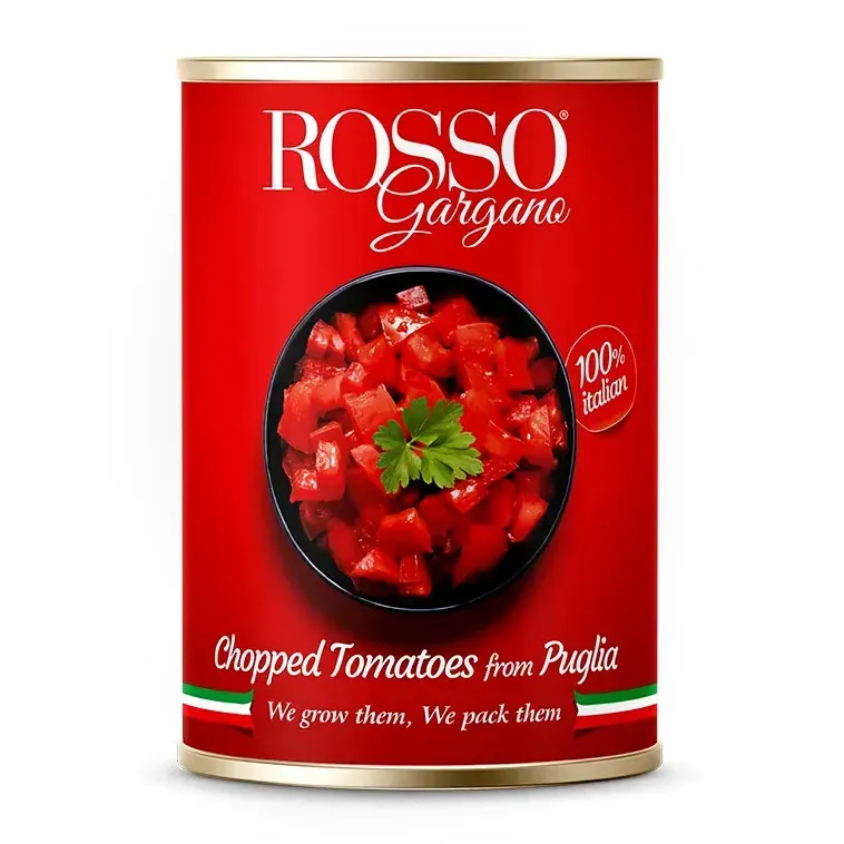 Мякоть томатов Rosso Gargano, нарезанная кубиками, 400г
