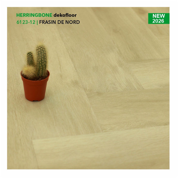Pardoseala SPC colecția Dekofloor Herringbone, FRASIN de NORD, 6123-12